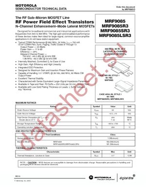 MRF9085LR3 datasheet  